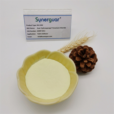 Senior Self Hydrating Cationic Guarkernmehl hat eine hohe Viskosität und einen mittleren Substitutionsgrad für Weichspüler